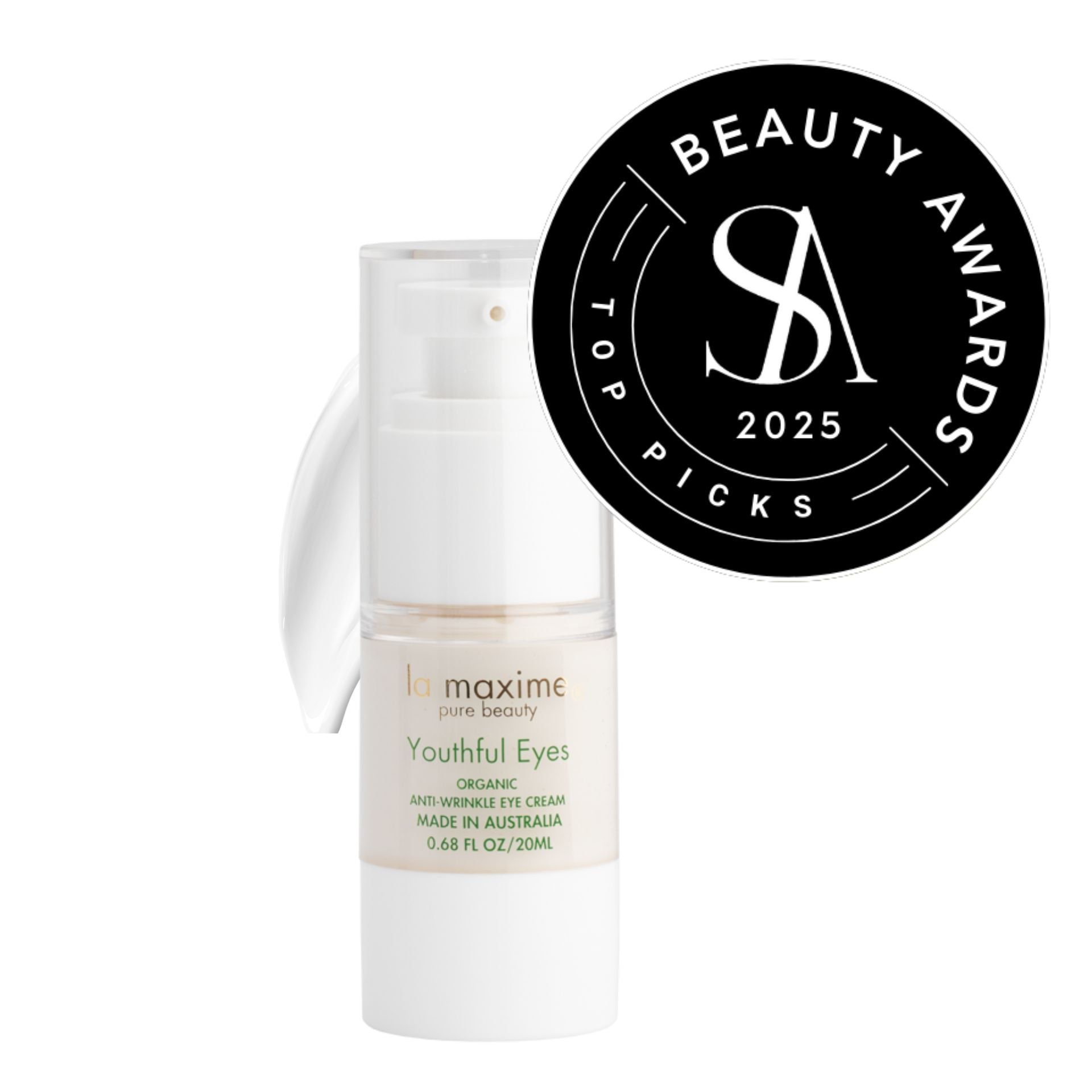 Youthful Eyes Anti-Wrinkle Organic Eye Cream : Dermatologist tested, clinically proven