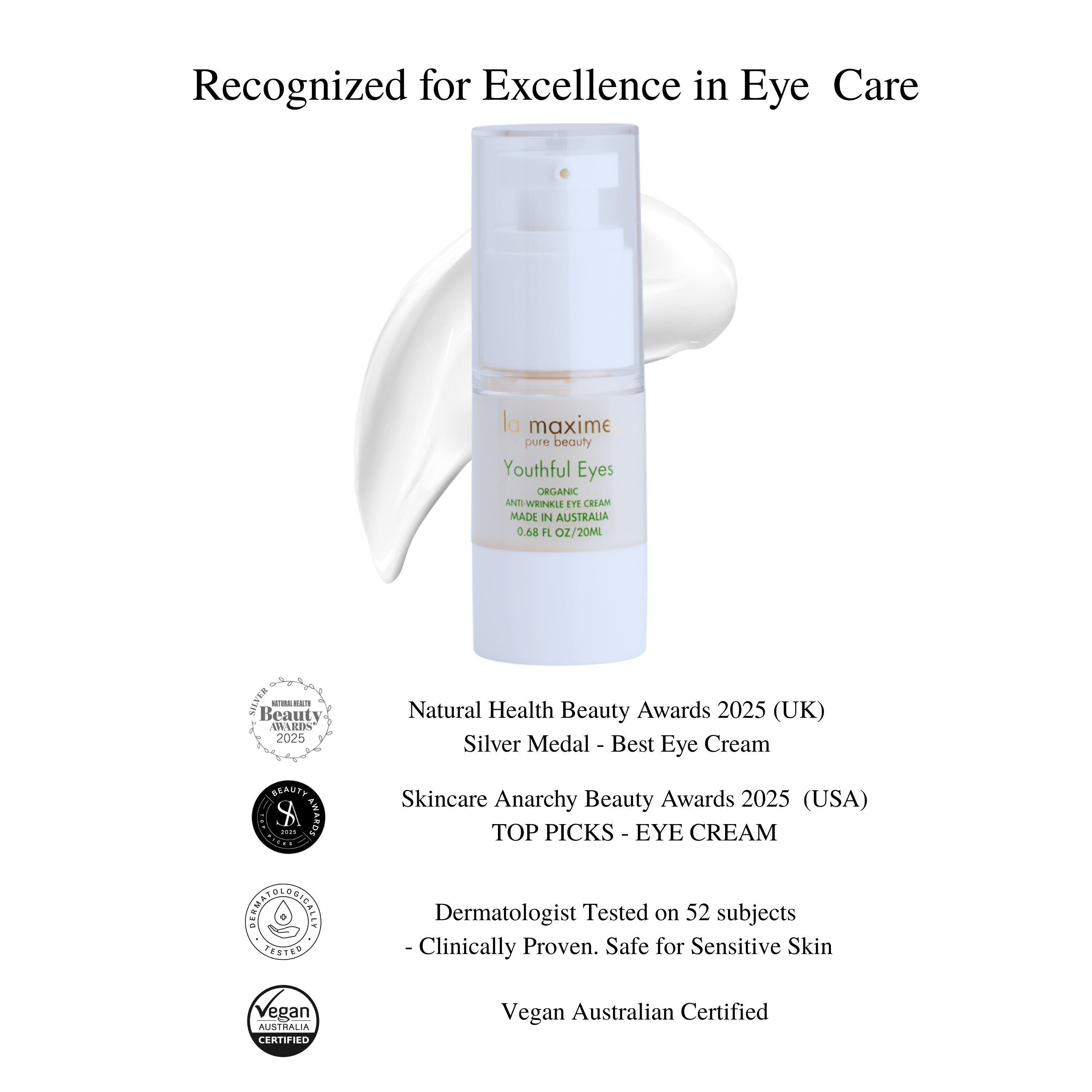Best Eye Cream for Wrinkles & Dark Circles Over 50 | Youthful Eyes™ – LA MAXIME