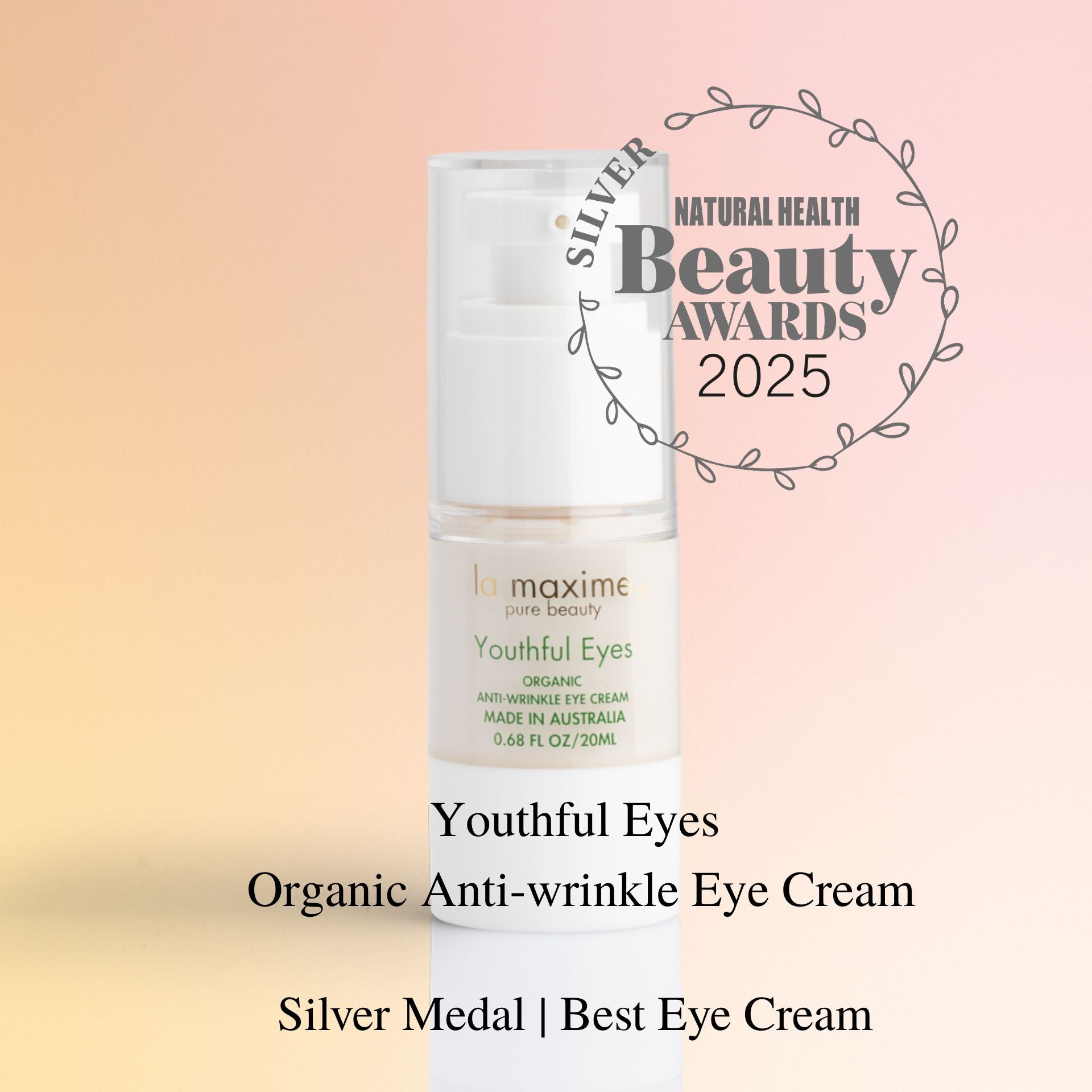 Youthful Eyes Anti-Wrinkle Organic Eye Cream : Dermatologist tested, clinically proven