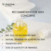 Radiant Glow organic face serum can help dry, mature and sensitive skin 