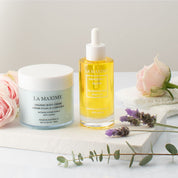 LA MAXIME body oil and body cream layering ritual for dry mature skin