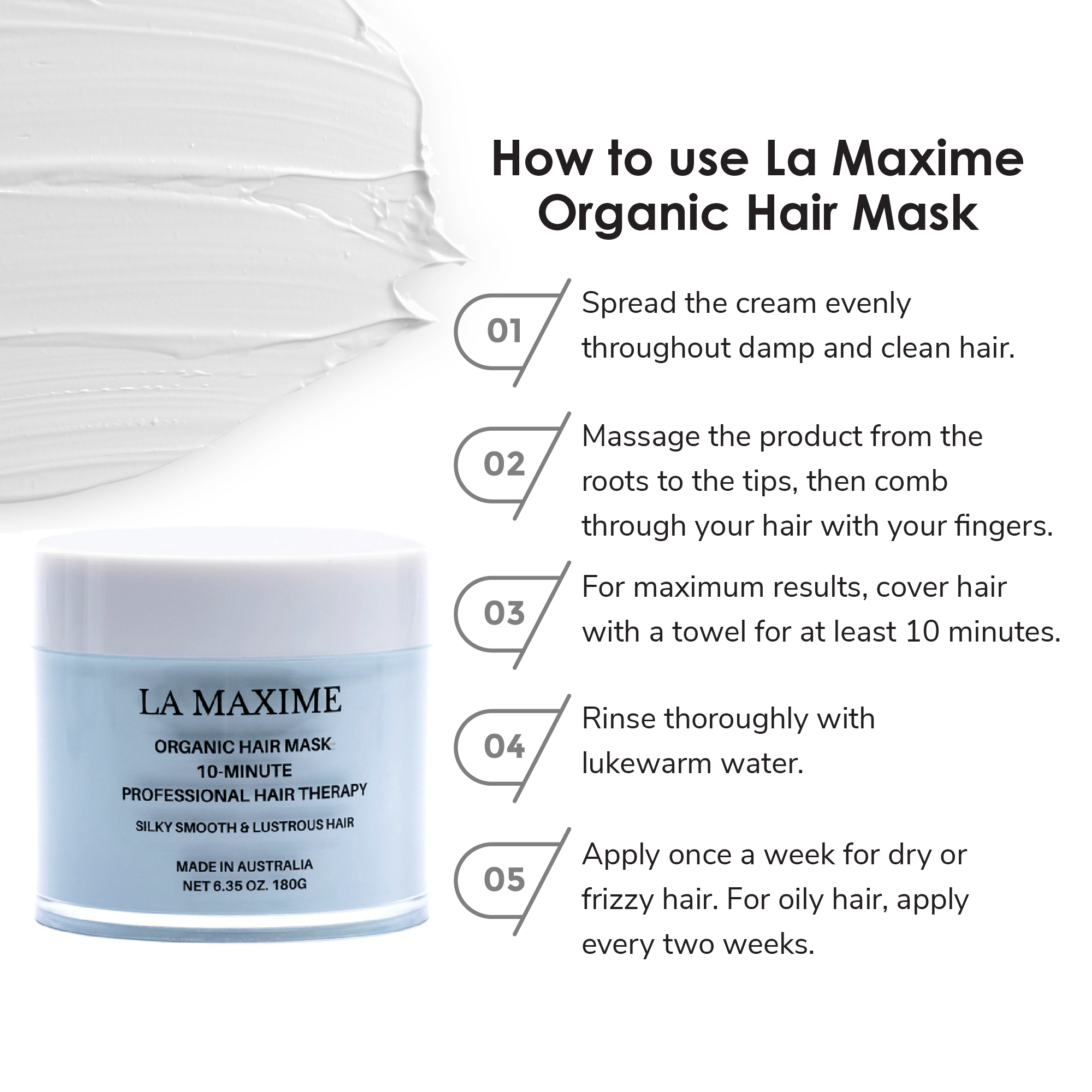 Organic Hair Mask 10-minute Professional Treatment