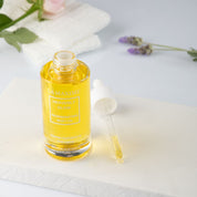 Lightweight body oil texture with dropper – nourishing botanical oil for hydration, skin repair and natural glow
