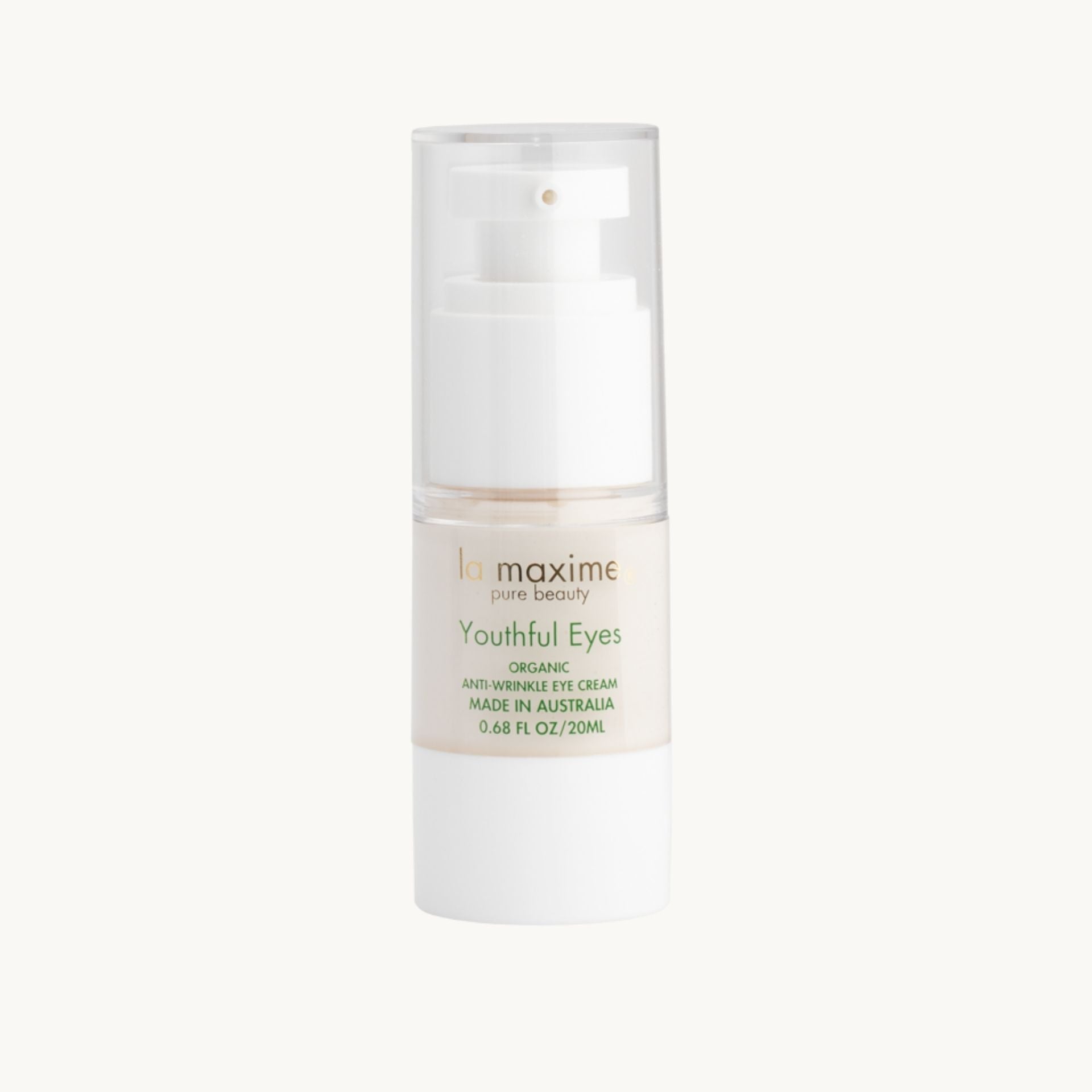 Luxury organic eye cream for wrinkles, dark circles and puffiness – LA MAXIME Brightening Eye Cream made in Australia