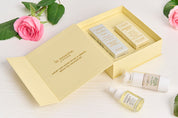LA MAXIME luxury eye ritual set with eye oil and eye cream for mature skin dark circles and fine lines