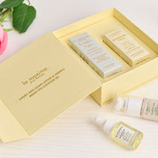 Luxury eye contour set with eye cream and eye oil designed for mature skin targeting wrinkles dark circles and puffiness