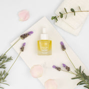 Botanical face oil serum for radiant glowing skin with nourishing plant oils and antioxidants