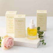Luxury brightening face oil serum with botanical antioxidants for smoother and more radiant skin