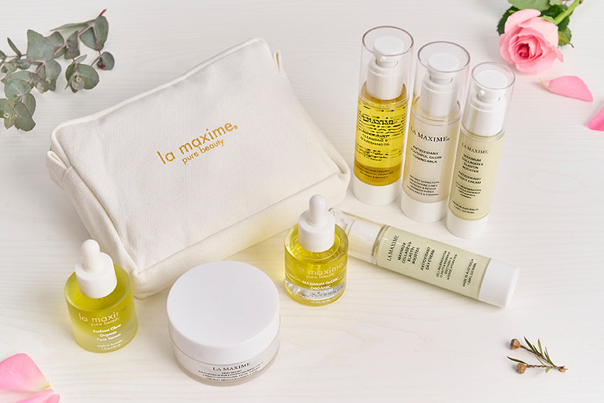 LA MAXIME Skin Glow 5 premium skincare set for mature skin – luxury 5-step routine for hydration, firming and radiant glow