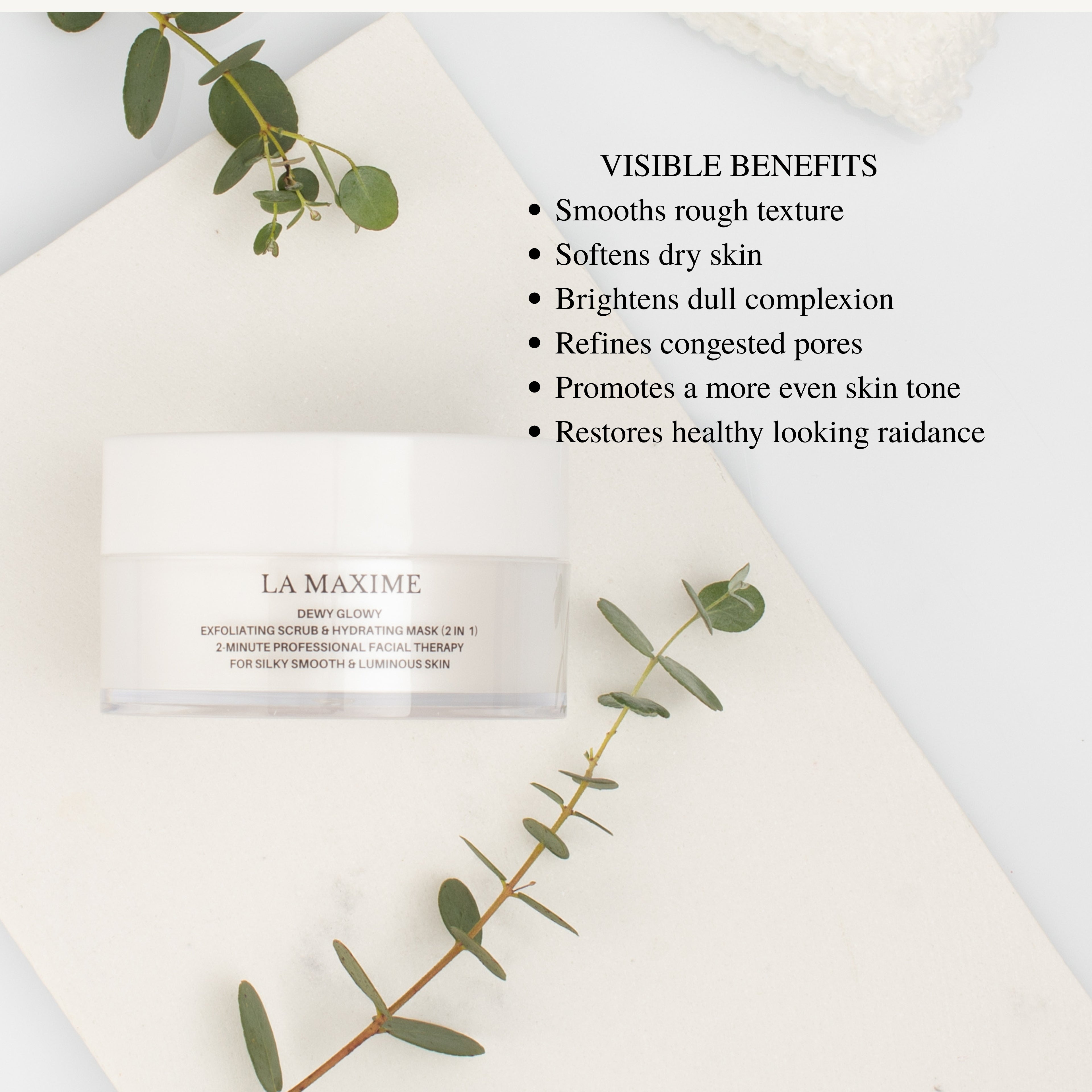 Dewy Glowy Exfoliating Scrub & Hydrating Mask (2 in 1)