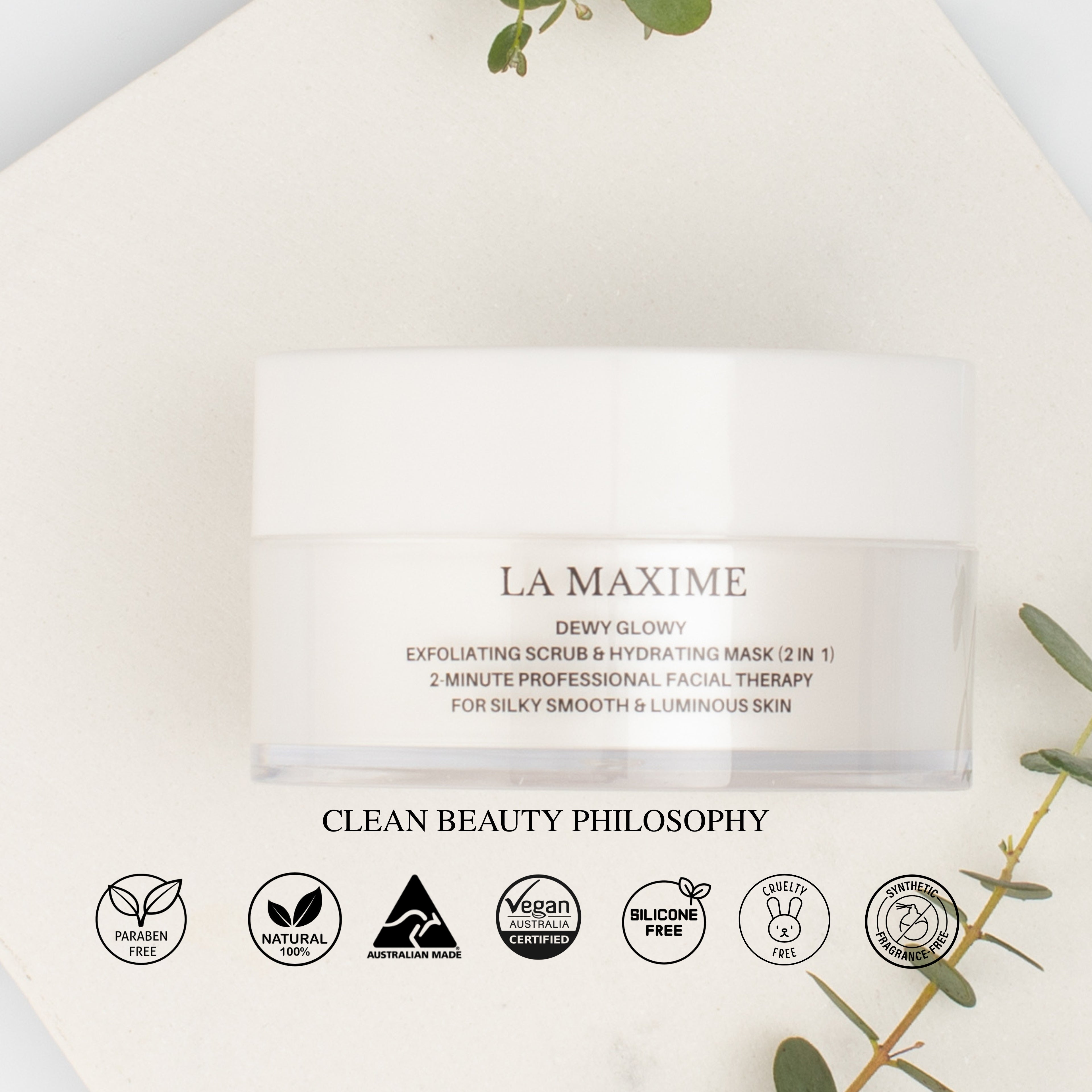 Dewy Glowy Exfoliating Scrub & Hydrating Mask (2 in 1)