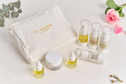 LA MAXIME Skin Glow 5 travel skincare set for mature skin – luxury 5-step ritual for glowing, hydrated and firmer skin