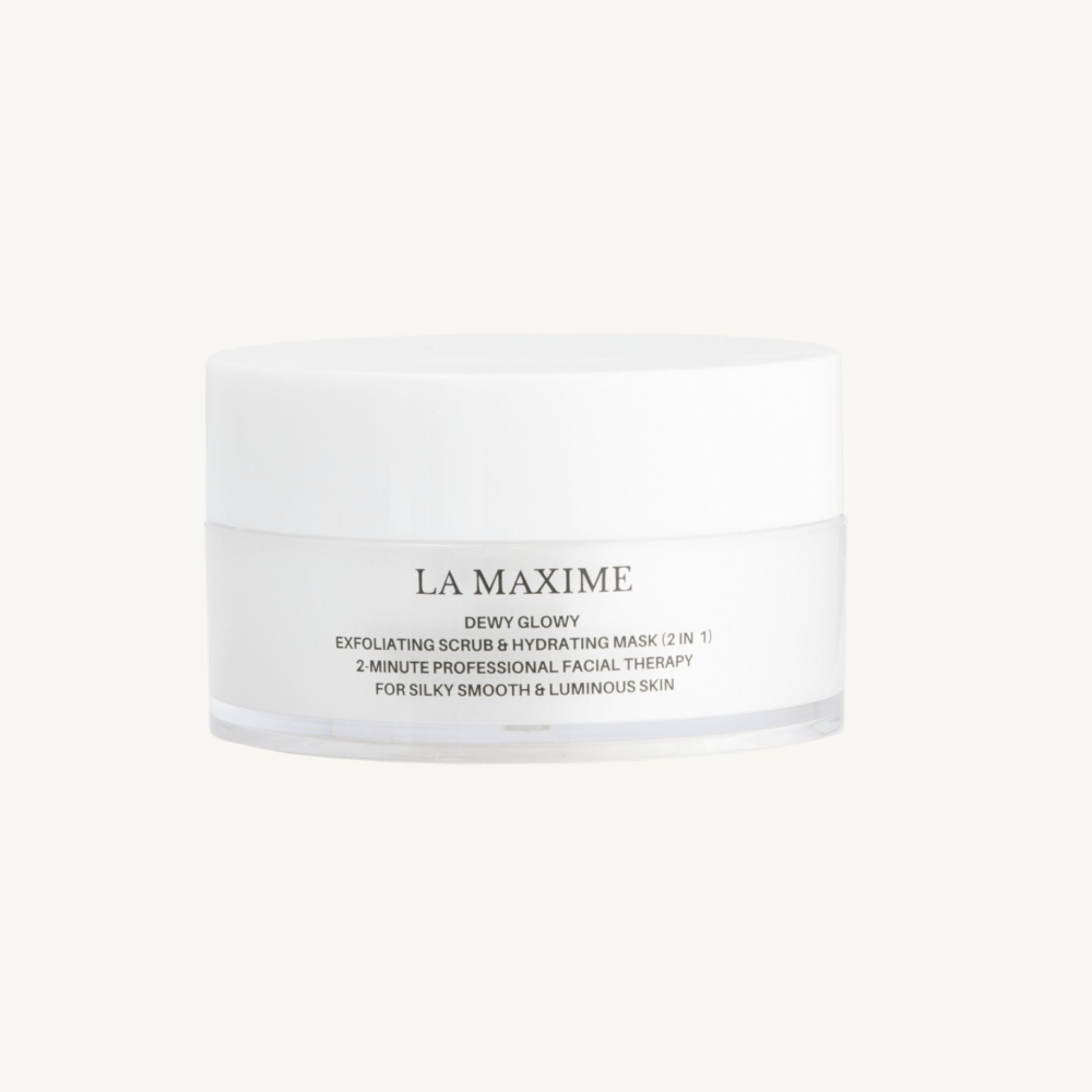 LA MAXIME Dewy Glowy Exfoliating Scrub and Hydrating Mask for mature skin