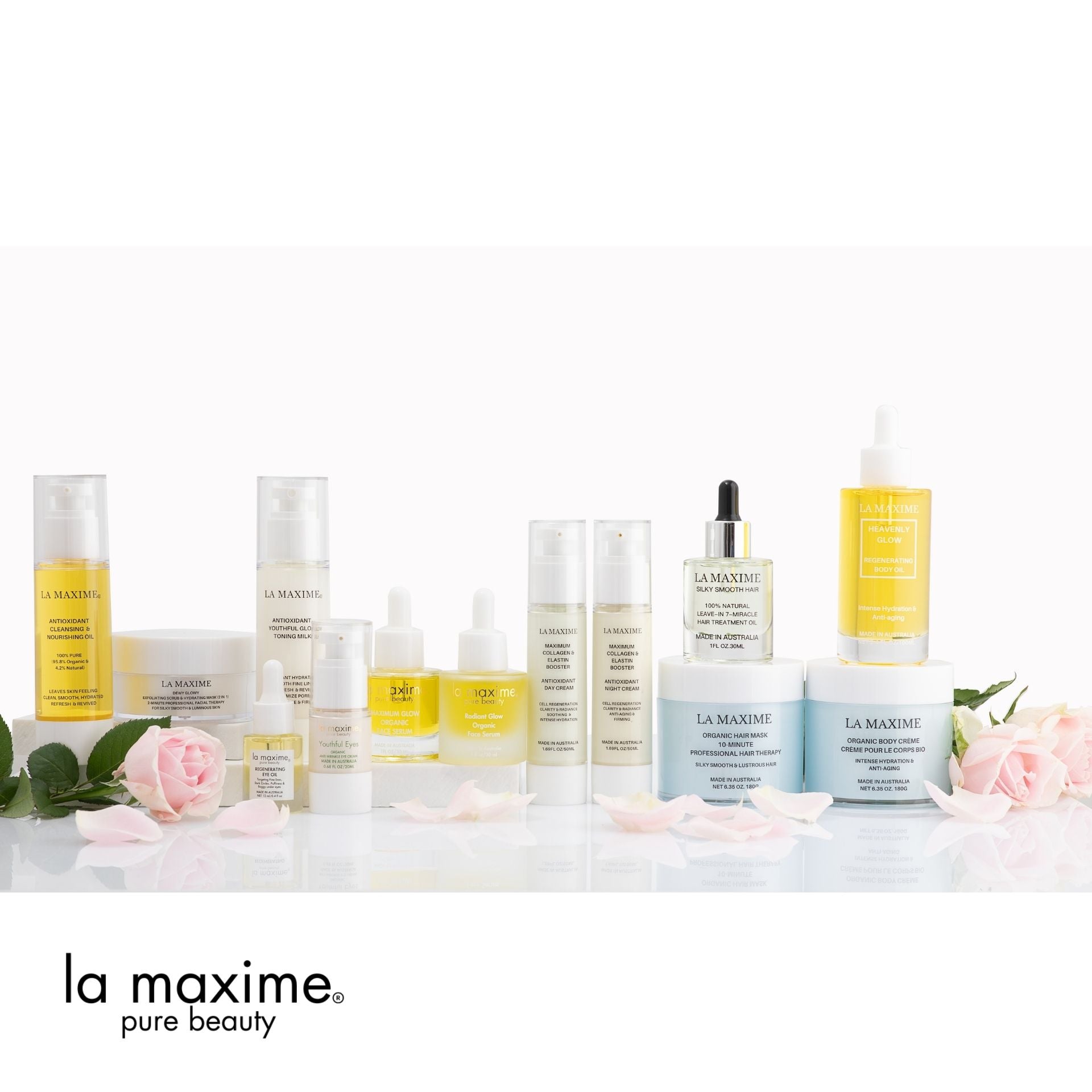 LA MAXIME complete collection formulated to support mature skin health and glow